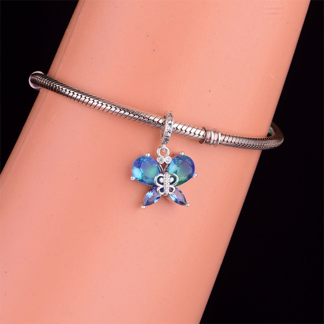 925 sterling silver birthstone butterfly