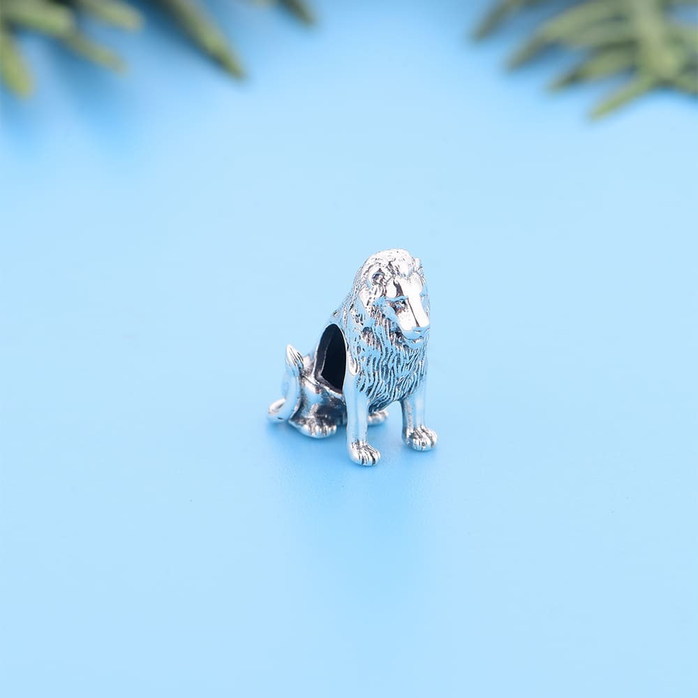 "Wild Majesty" Lion Bead - 925 Sterling Silver Soulful Power Charm