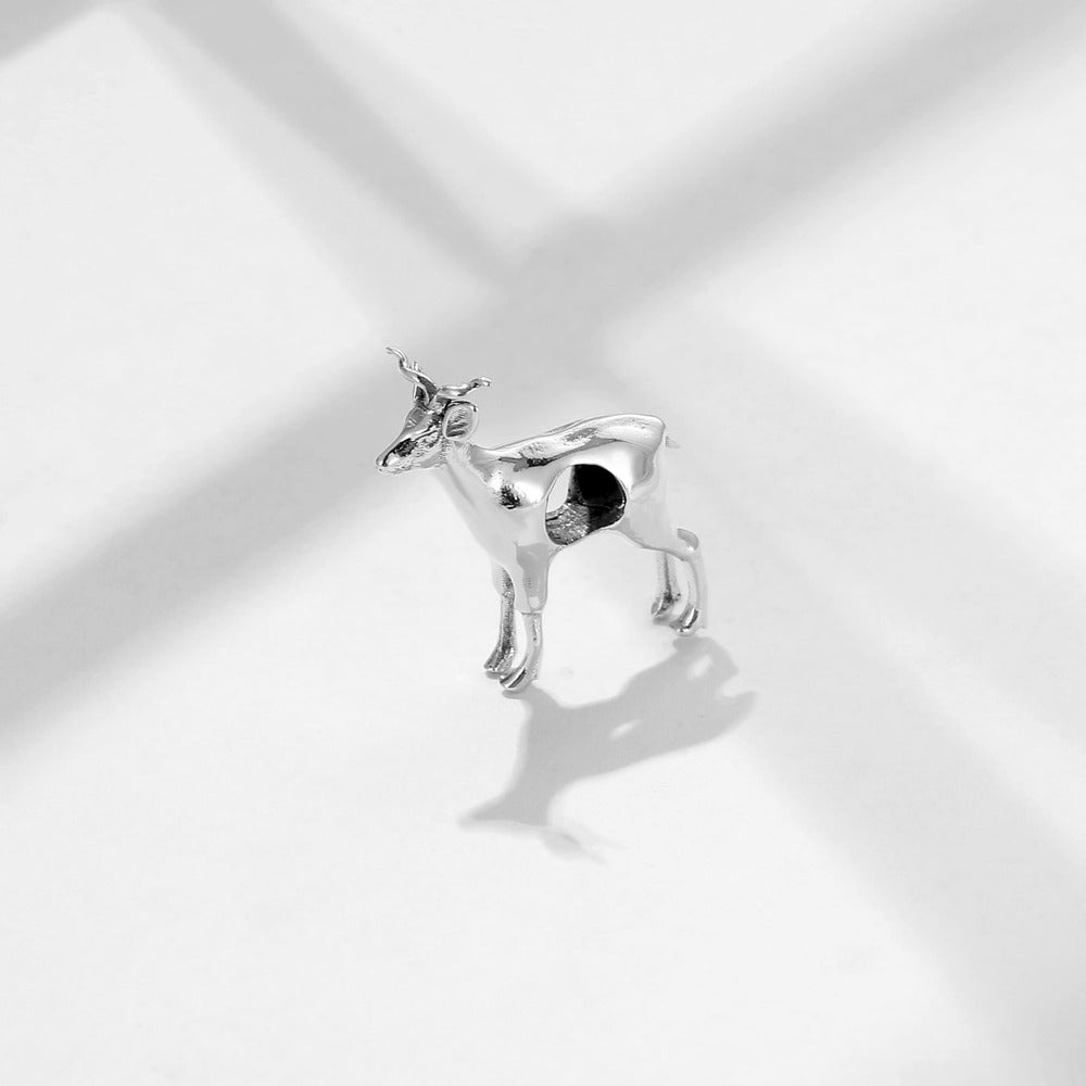 "Wild Spirit" Kudu Antelope Bead - 925 Sterling Silver Animal Charm