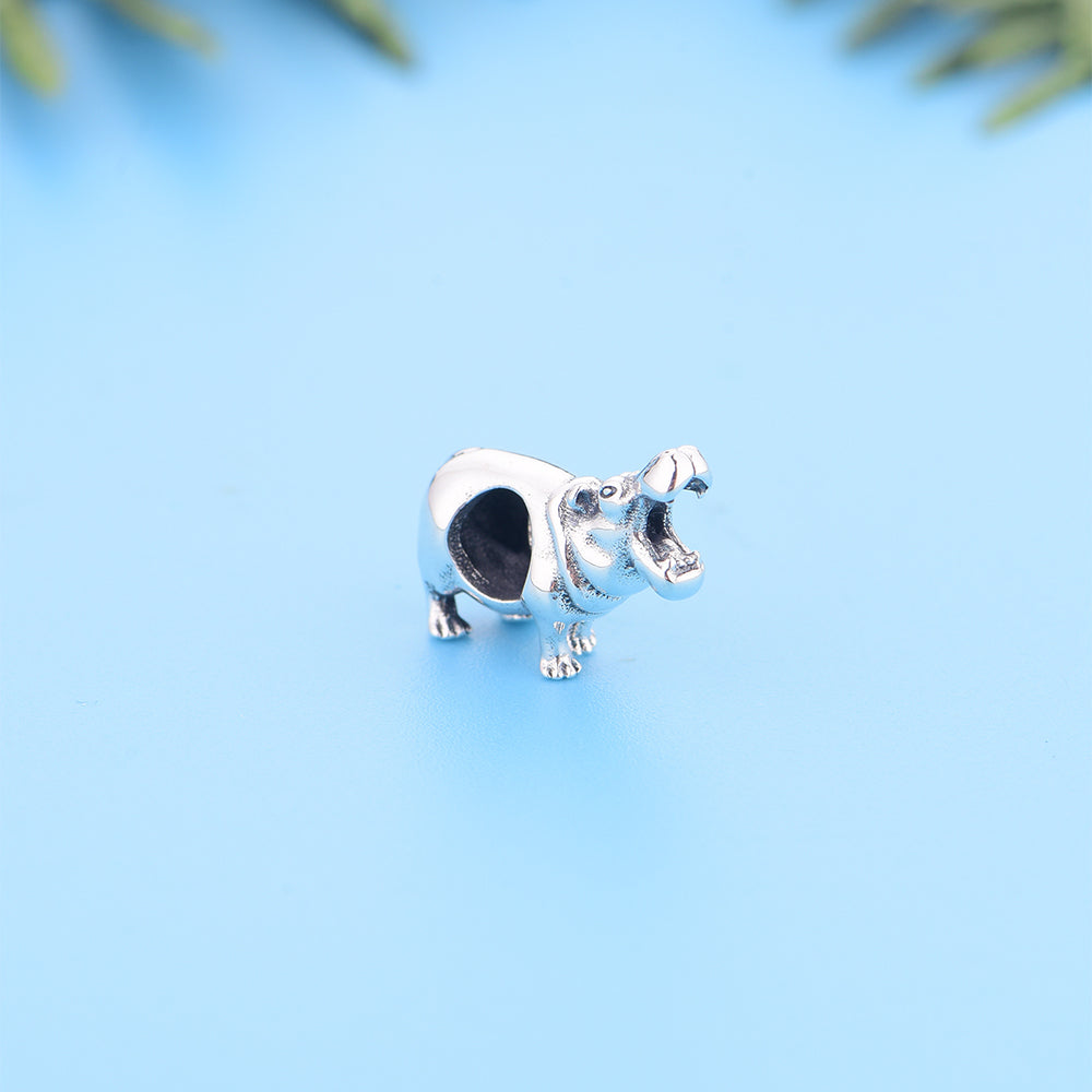 925 sterling silver hippopotamus