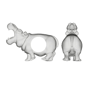 925 sterling silver hippopotamus