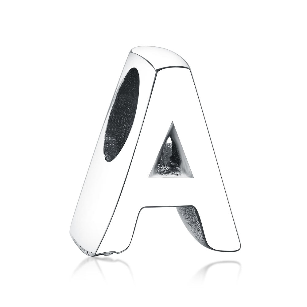 925 sterling silver Smooth letters charms