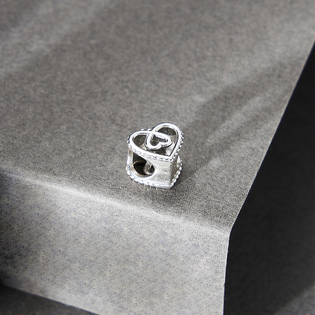 925 sterling silver double heart crown