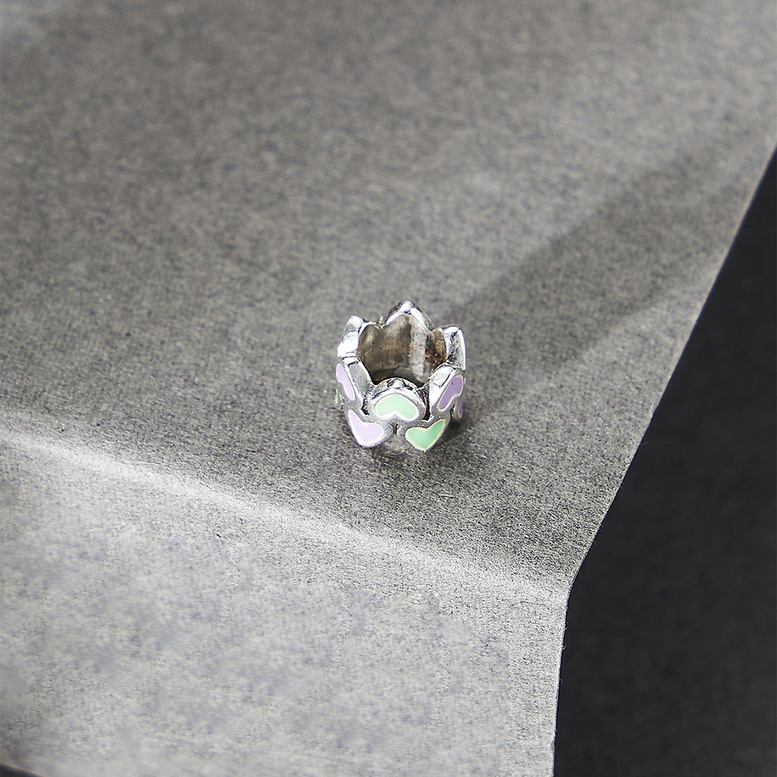 925 sterling silver heart-shaped bead