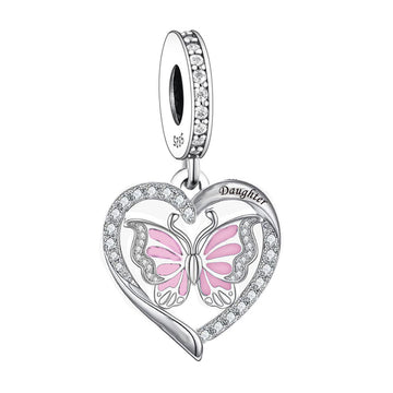 925 sterling silver heart-shaped butterfly - Patient