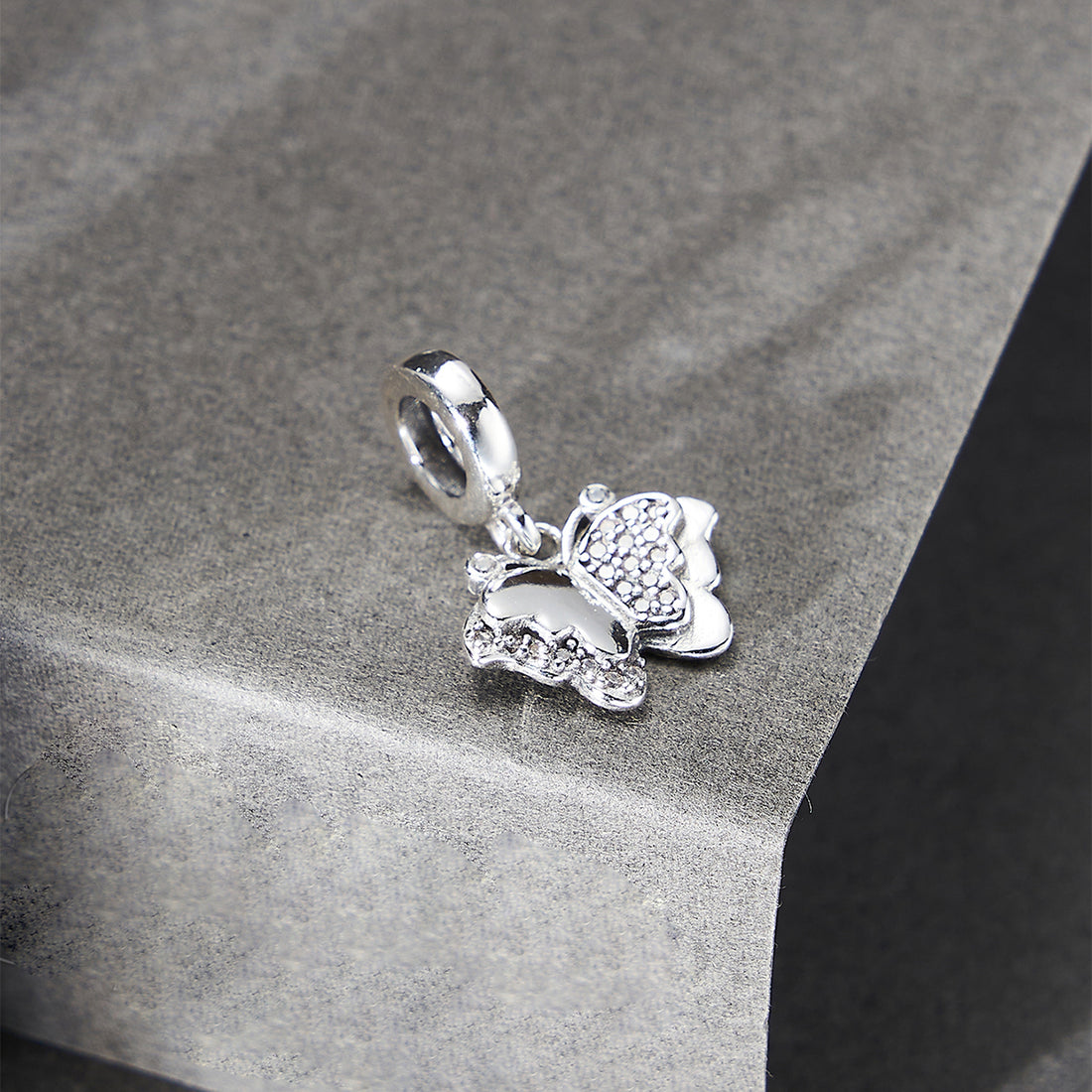 "Ethereal Balance" Butterfly Dangle - 925 Silver Asymmetric Charm