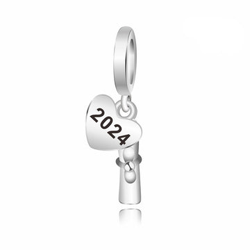 "Success Story" Graduation Diploma Charm - 925 Silver 2024 Gift