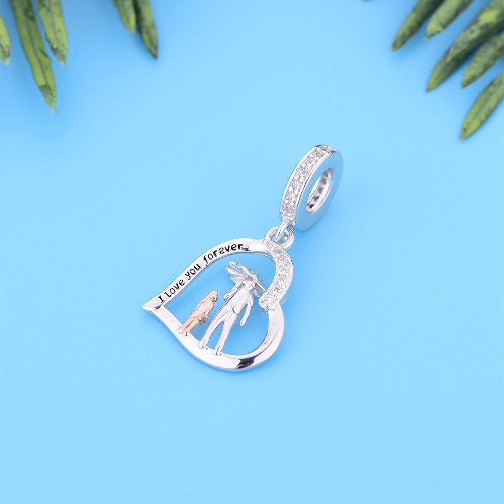 "The Sheltering Heart" Father & Daughter Umbrella Charm - Two-Tone