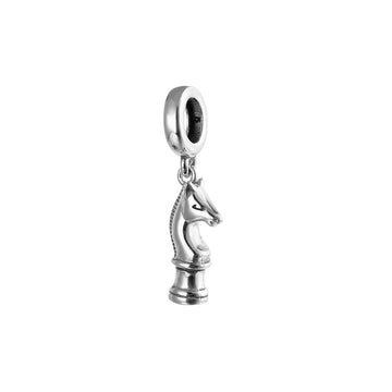 "The Strategist" Knight Charm - 925 Sterling Silver Chess Pendant