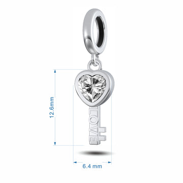 925 sterling silver Key charms