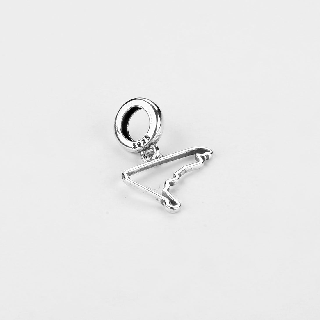925 sterling silver South Carolina State Outline Charm