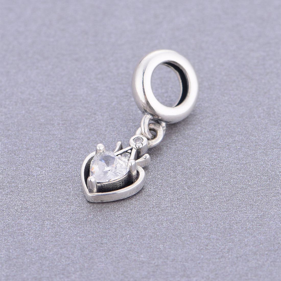 925 sterling silver Zircon Crown charms