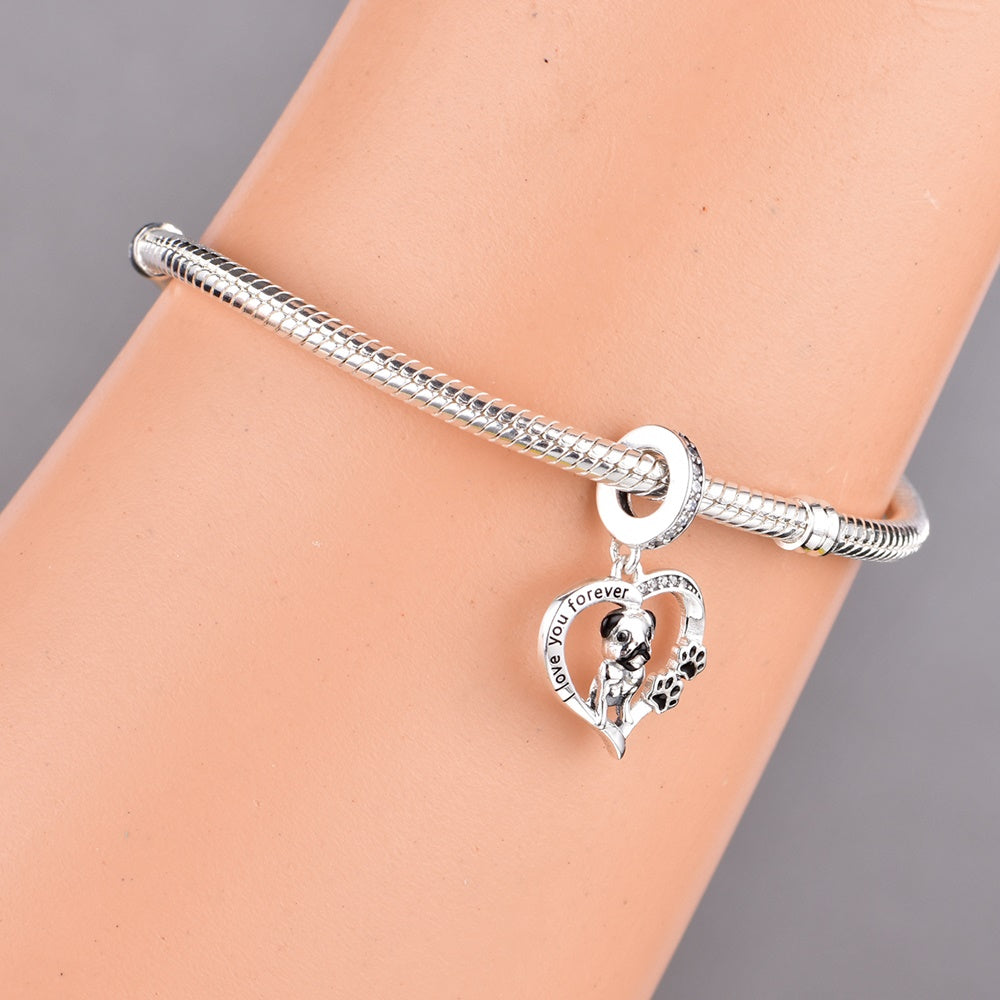 925 sterling silver Love Bago Dog Pendant