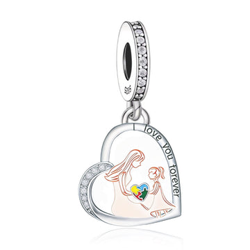 "Missing Piece" Mother & Daughter Charm - 925 Silver Two-Tone Gift