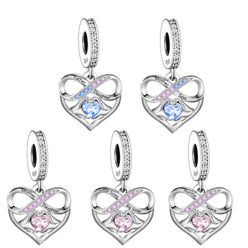 "Eternal Connection" Infinity Heart Charm - 925 Silver Family Gift