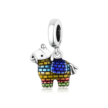 Rainbow Mosaic Pony 925 Pendant
