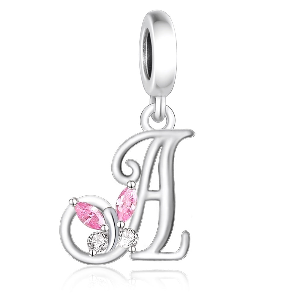925 sterling silver Birthstone Butterfly Letter charms