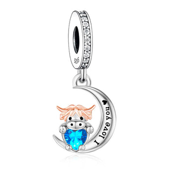 veau lune en argent sterling 925