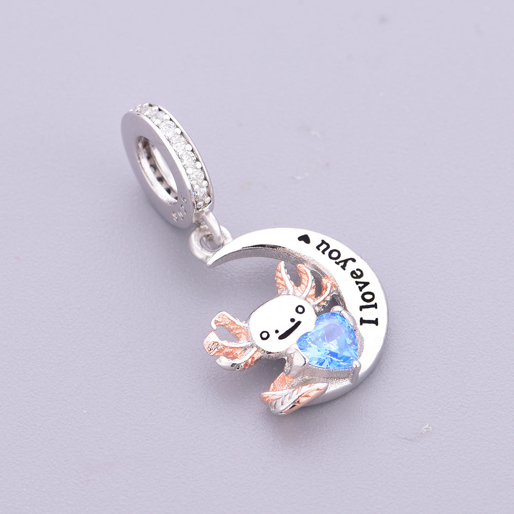 925 sterling silver moon salamander