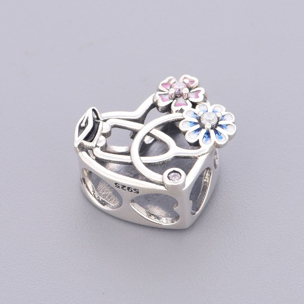"Healer's Milestone" - 925 Sterling Silver Nurse & Doctor Graduation Heart Charm