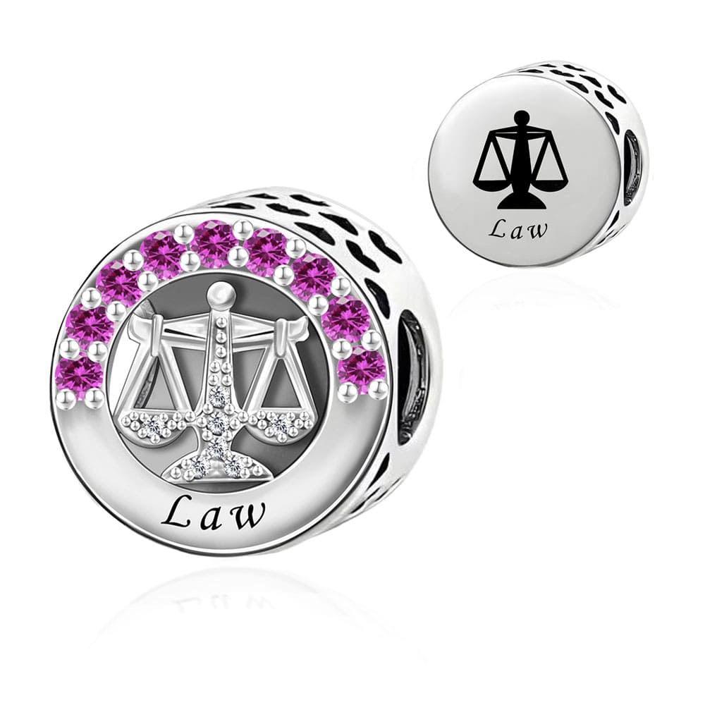 "Justice Resonance" - 925 Sterling Silver Law Scales of Justice Charm