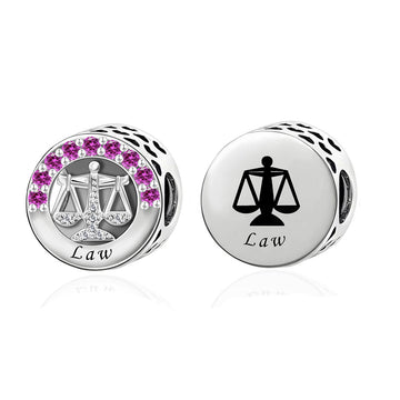 "Justice Resonance" - 925 Sterling Silver Law Scales of Justice Charm