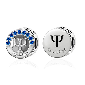 "Mind Resonance" - 925 Sterling Silver Psychology Symbol Bead Charm
