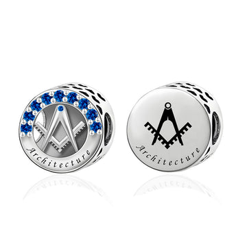 "Structural Resonance" - 925 Sterling Silver Architecture Compass Charm