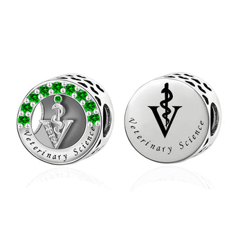 "Compassion Resonance" - 925 Sterling Silver Veterinary Science Charm