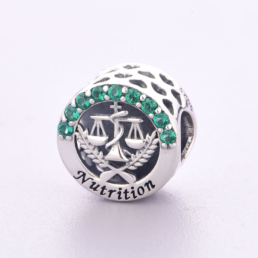 "Nutritional Resonance" - 925 Sterling Silver Nutrition Science Bead Charm
