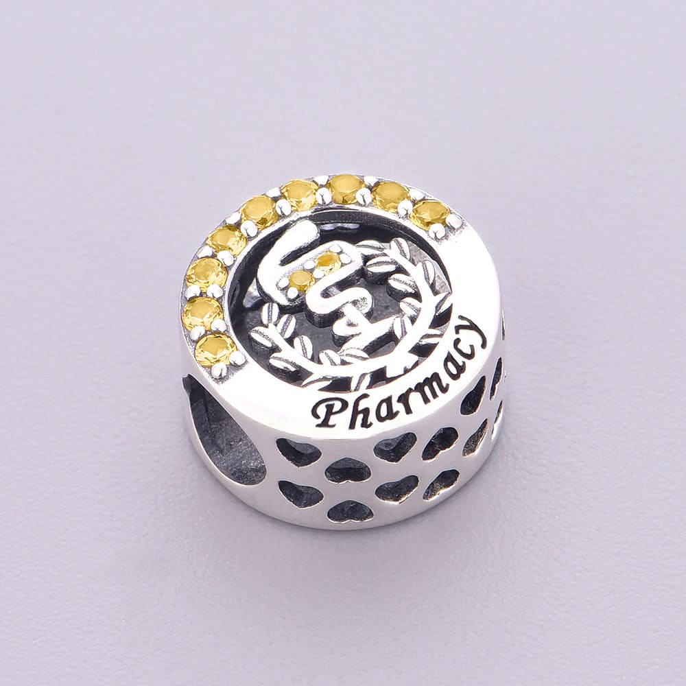 "Pharmaceutical Resonance" - 925 Sterling Silver Pharmacy Bowl Charm