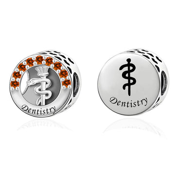 "Dental Resonance" - 925 Sterling Silver Dentistry Symbol Bead Charm