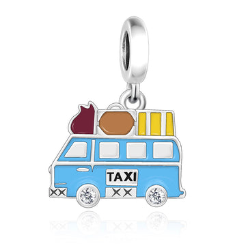 "Guatemala Resonance" - 925 Sterling Silver Colorful Bus Taxi Dangle Charm