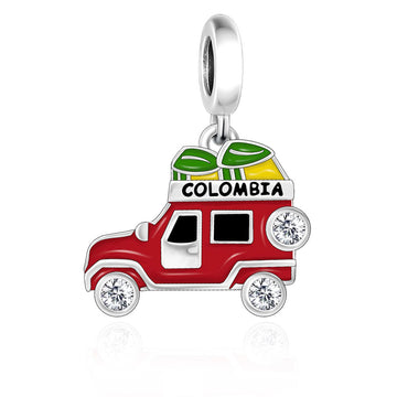 "Colombia Pulse" - 925 Sterling Silver Off-Road Vehicle Dangle Charm