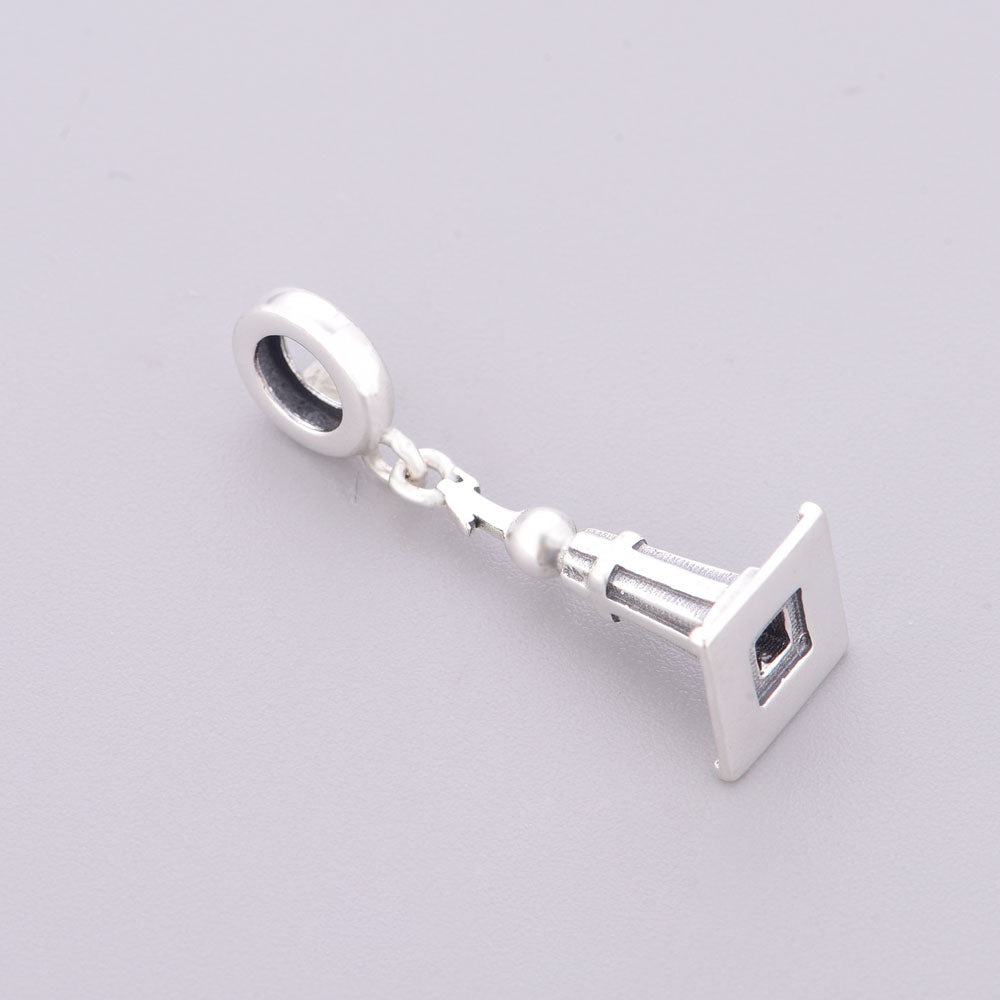 "Monument Pulse" - 925 Sterling Silver Landmark Tower Dangle Charm