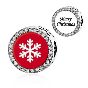 "Snowflake Resonance" - 925 Sterling Silver Christmas Snowflake Charm