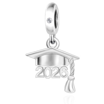2026 Graduation Cap 3D Pendant - Pure 925 Sterling Silver