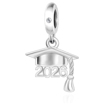 2026 Graduation Cap 3D Pendant - Pure 925 Sterling Silver