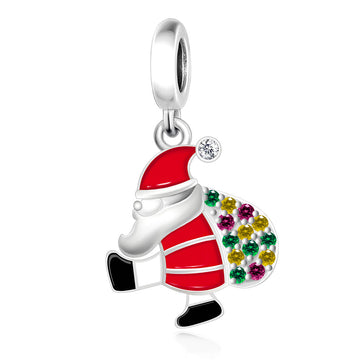 "Saint's Rhythm" - 925 Sterling Silver Santa Claus Holiday Dangle Charm