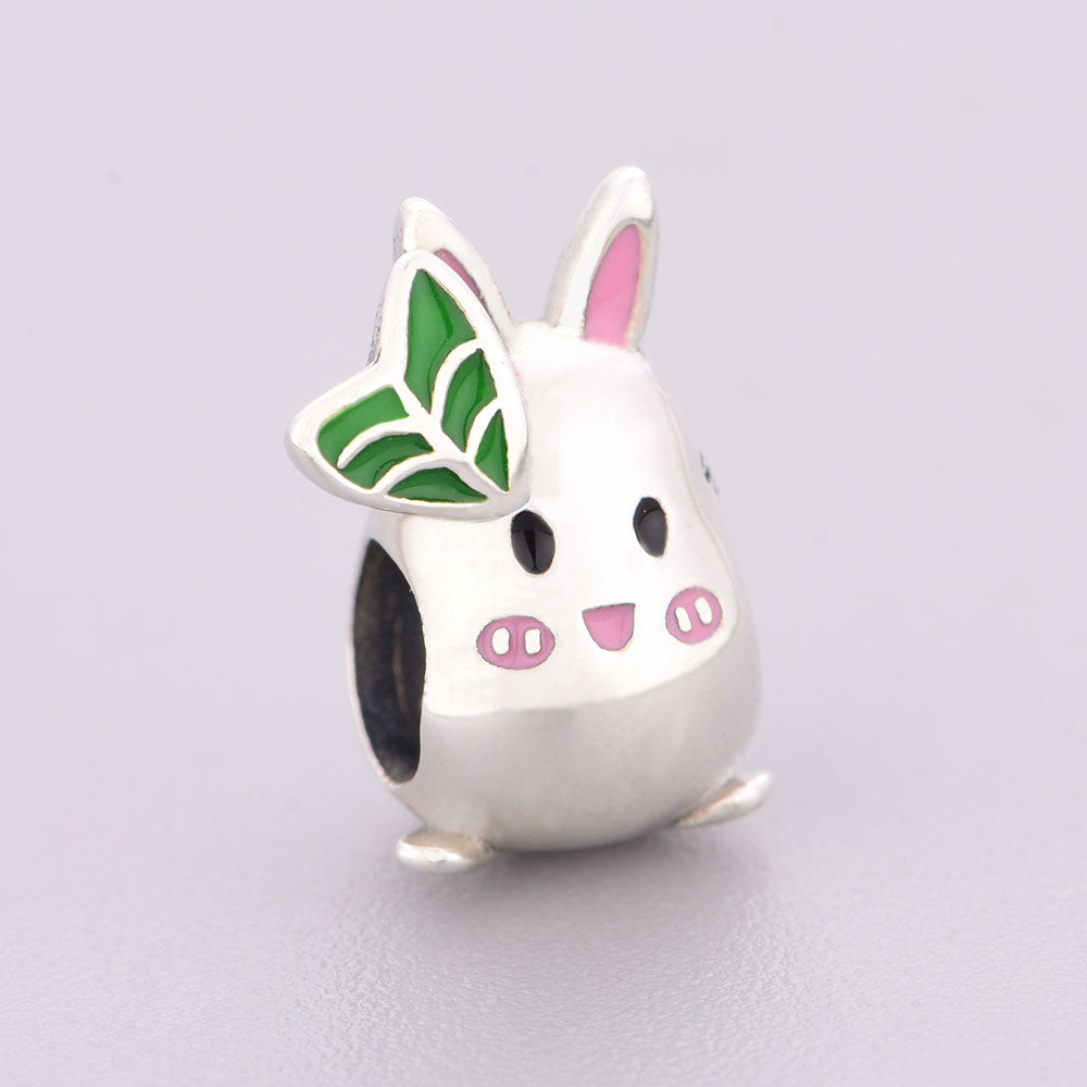 "Forest Whisper" - 925 Sterling Silver Joyful Bunny Rabbit Charm