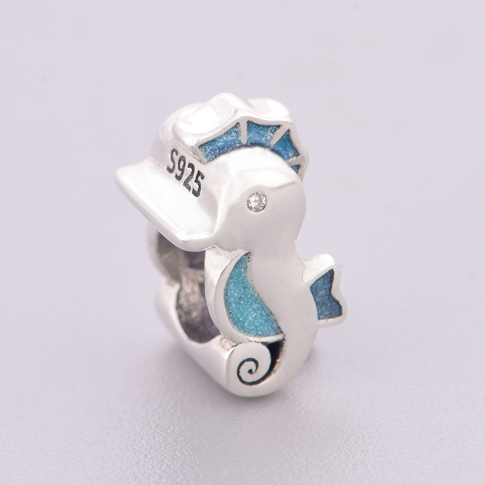 "Oceanic Dream" - 925 Sterling Silver Enchanted Seahorse Charm Bead