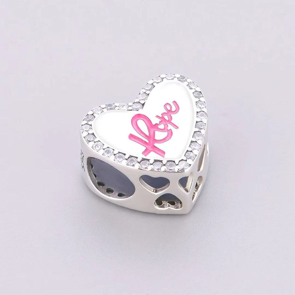 "Resilient Grace" - 925 Sterling Silver Hope and Faith Heart Charm