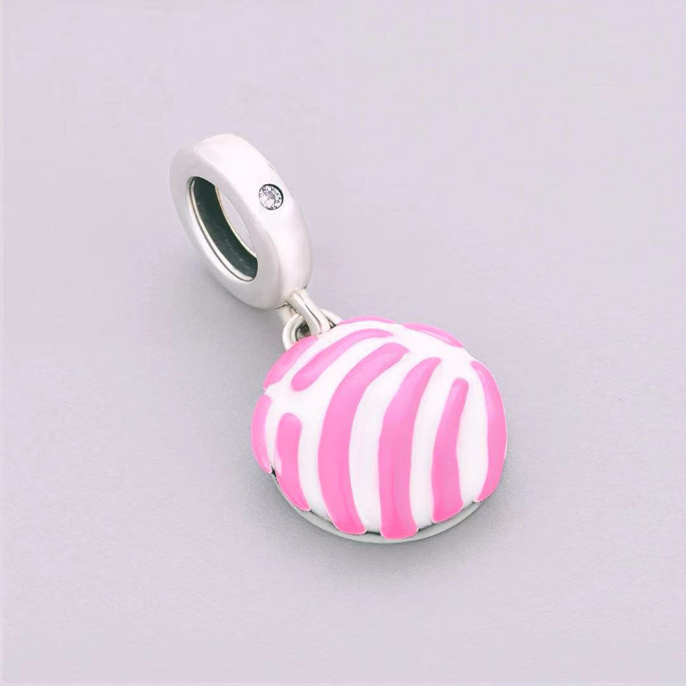 "Cultural Sweetness" - 925 Sterling Silver Mexican Concha Bread Dangle