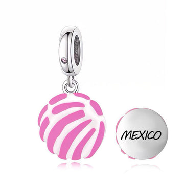 "Cultural Sweetness" - 925 Sterling Silver Mexican Concha Bread Dangle