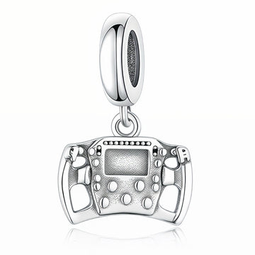 "Velocity Control" - 925 Sterling Silver Racing Steering Wheel Dangle Charm