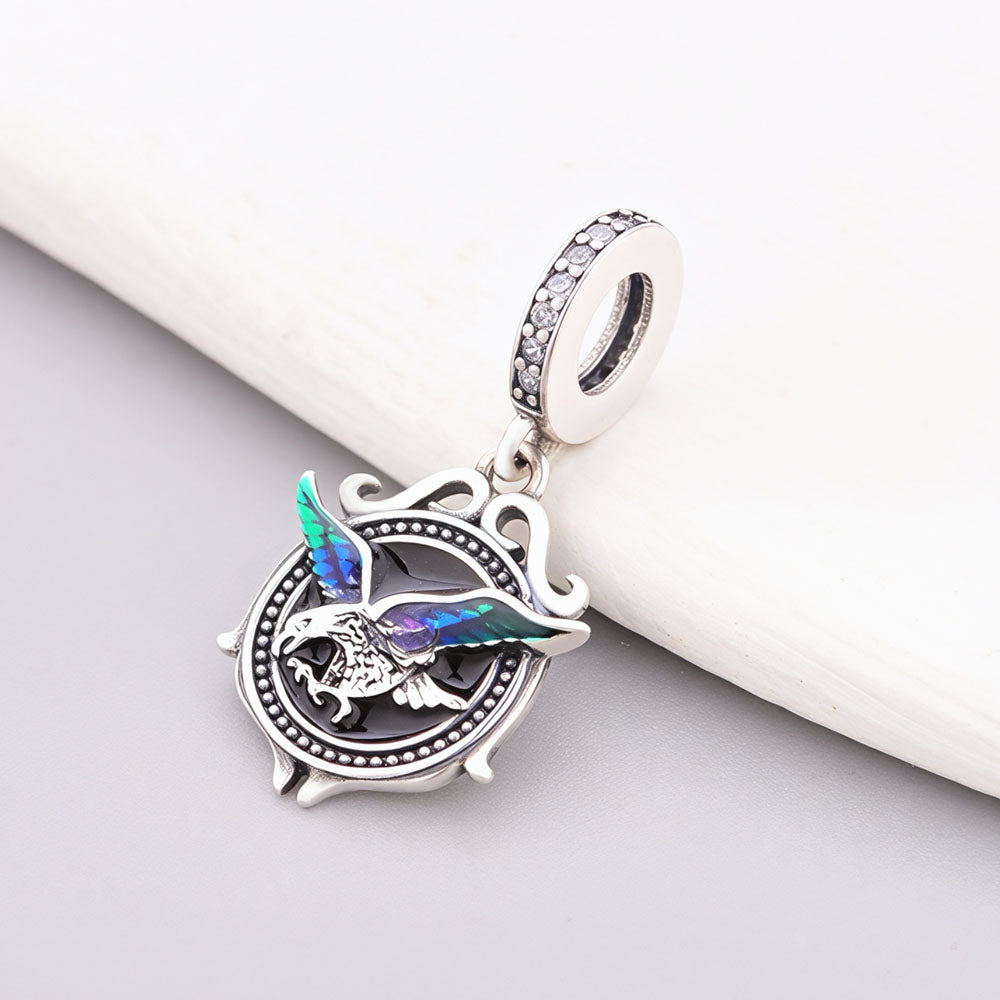 "Soaring Ambition" - 925 Sterling Silver Majestic Eagle Dangle Charm