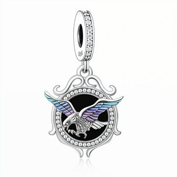 "Soaring Ambition" - 925 Sterling Silver Majestic Eagle Dangle Charm