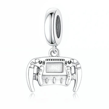 "Commanding Drive" - 925 Sterling Silver Racing Steering Wheel Dangle Charm