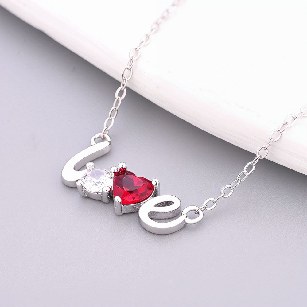 "Eternal Resonance" - 925 Sterling Silver LOVE Heart Necklace