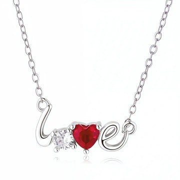 "Eternal Resonance" - 925 Sterling Silver LOVE Heart Necklace
